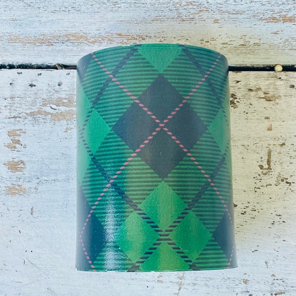 *Green Plaid Timer Pillar Christmas Candle 3”x4” - Picture 11 of 11